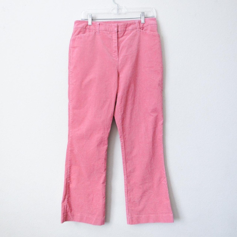 Gorgeous Vintage 90s Pink Corduroy Pants Regular 10" Rise Straight Leg Size-10 p